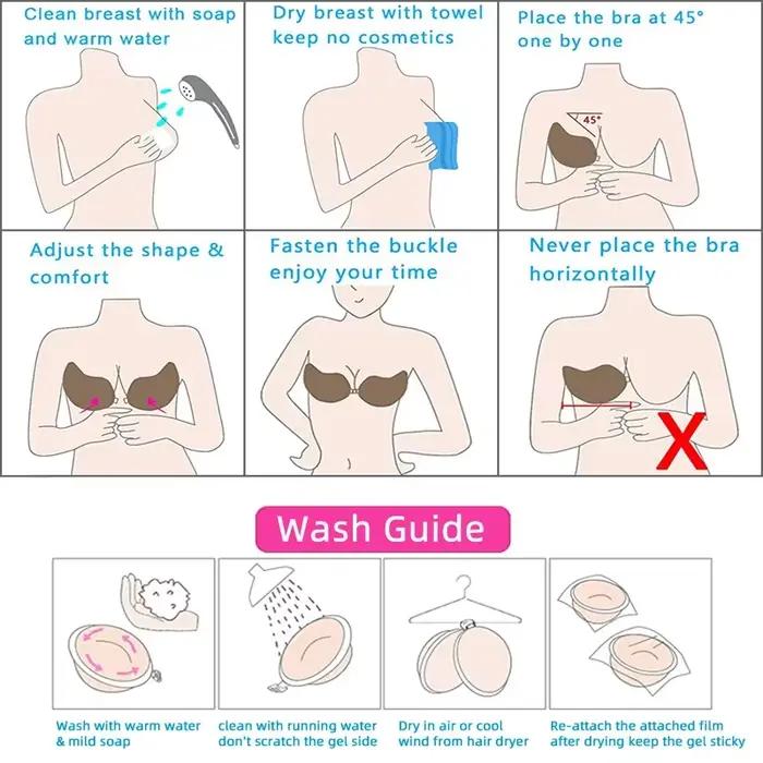 Soutien-gorge sexy pour femme, soutien-gorge invisible push-up, soutien-gorge auto-adhésif en silicone sans couture, fermeture avant, soutien-gorge sans bretelles, sans dos