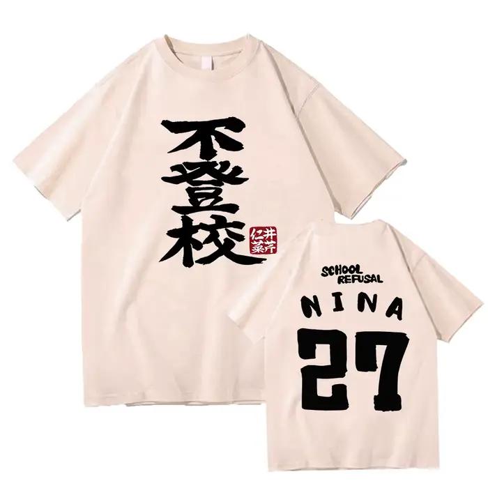 T-shirt Girls Band Cry en coton 100% pour femmes junior manga anime dessin animé confortable occassions cosplay sorties