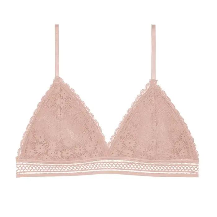 Soutiens-gorge push-up en dentelle florale pour femmes, soutien-gorge rembourré doux, lingerie sexy et tendance pour petites poitrines