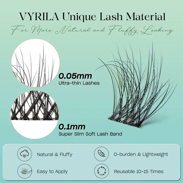 Faux cils clusters en cheveux synthétiques naturellement longs à offrir pour femmes occasions spéciales