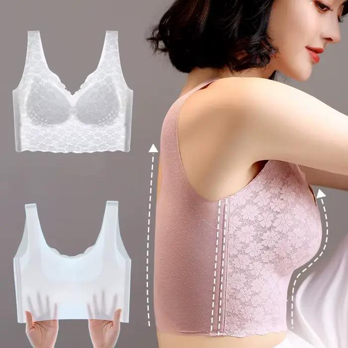 Grande taille M-6XL soutiens-gorge pour femmes sans couture sous-vêtements en dentelle soutien-gorge Push Up grande Bralette femme brassière sans fil rembourré respirant