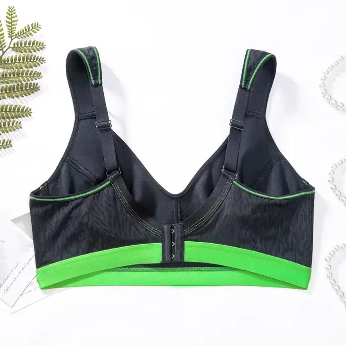 Soutien-gorge de sport élégant pour femmes grandes tailles, push-up, avec armatures, maintien confortable, touche féminine pour les occasions spéciales