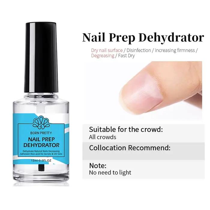 BORN PRETTY 15ml dehydratér na prípravu nechtov Gélový lak na nechty bez potreby UV LED lampy Základná vrstva