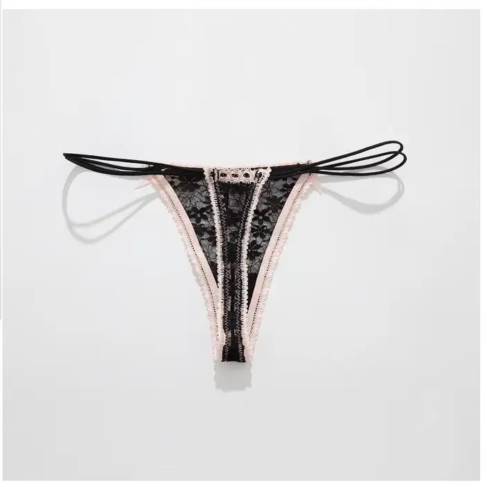Sous-vetements feminins en dentelle sexy avec coupe audacieuse et taille basse pour femmes occasions speciales