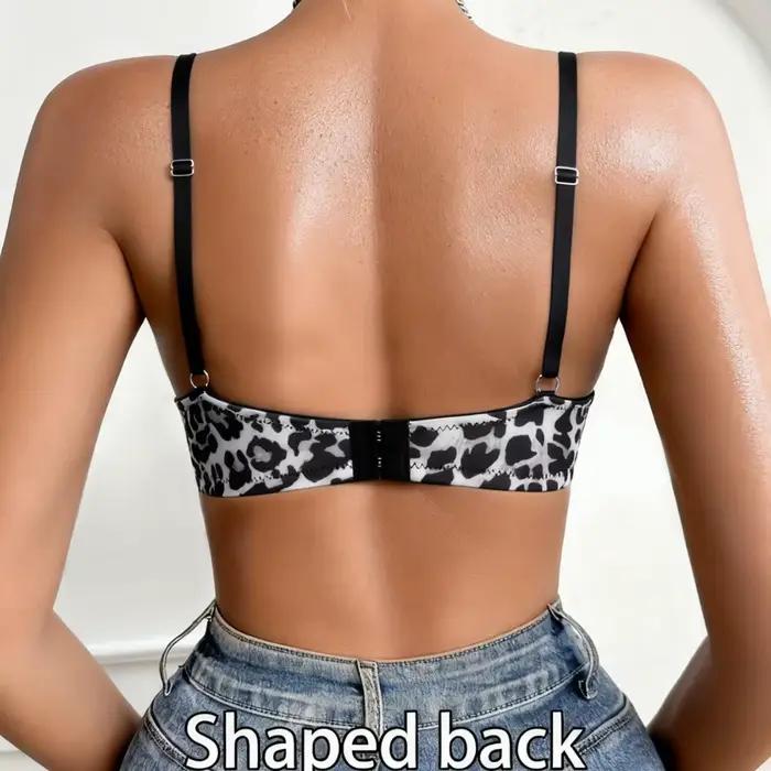 Sexy leopardový push-up podprsenka pre ženy