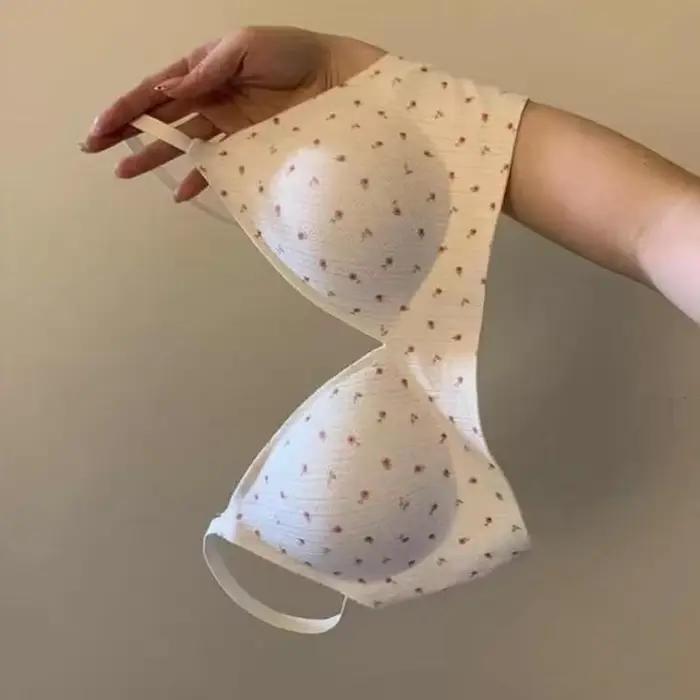 Sous-vêtements doux et respirants pour femmes, bretelles fines sans marques ni sans anneaux en acier, soutien-gorge Anti-affaissement confortable