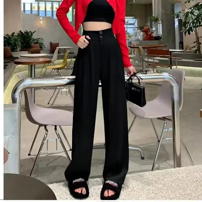 Elegantné nohavice so širokými nohavicami pre ženy