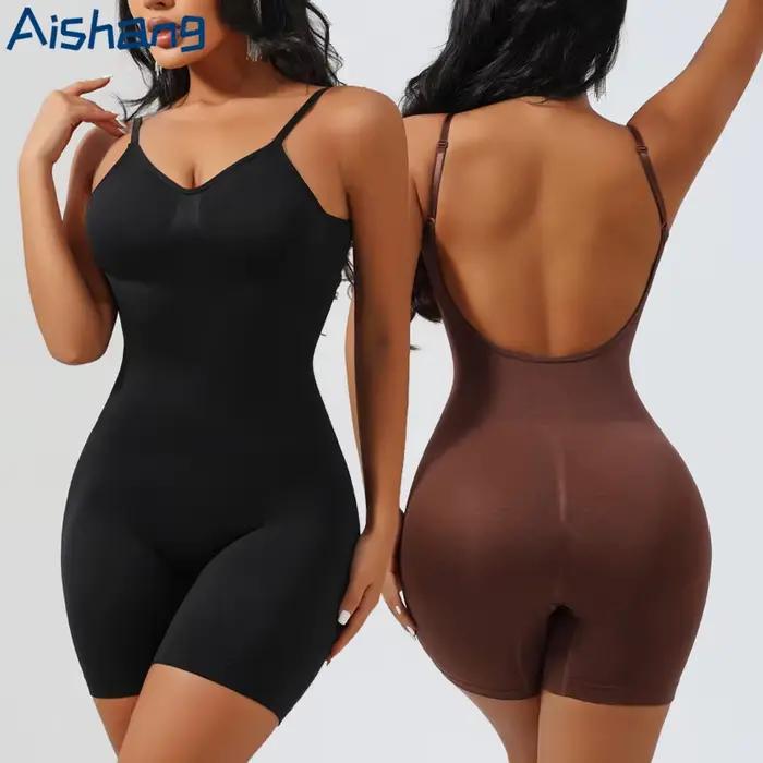 Body sans couture pour femmes, dos bas, contrôle du ventre, levage des hanches, modelant tout le corps, dos nu, combinaison Slim, Corset mi-cuisse
