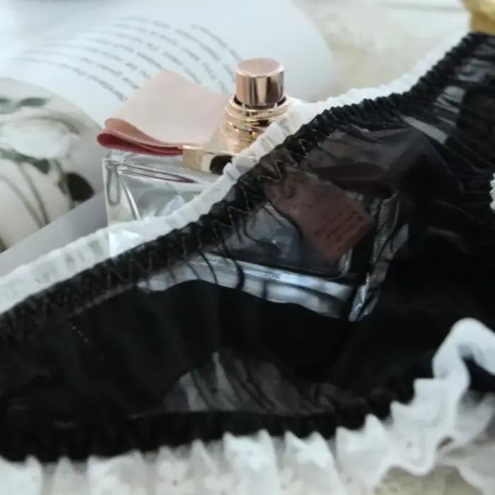 Roztomilé kawaii čipkované nohavičky pre ženy japonská bavlna sexy šortky Lolita šnurovacia romantická spodná bielizeň G-string