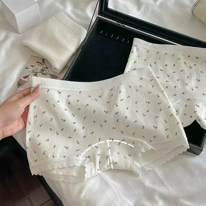 Bavlnené boxerky s kvetinovým vzorom pre ženy – pohodlné