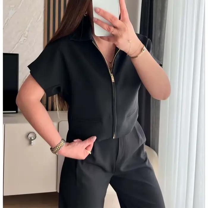 MUJER 2025 krátka bunda pre ženy so zipsom