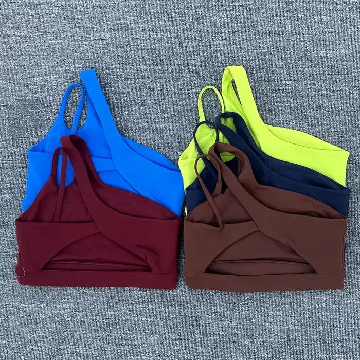 Soutien-gorge de Sport antichoc pour femmes, beau dos, sous-vêtements de Sport, bretelles obliques, course à pied, Fitness, Yoga ﻿