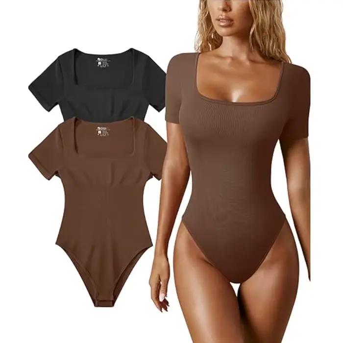 Dimmkof Sexy rebrované body s hranatým výstrihom