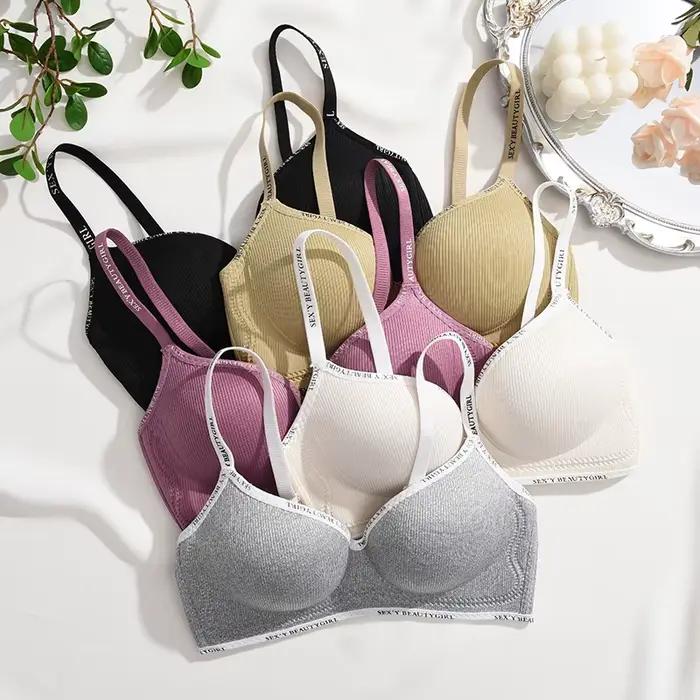 FINETOO femmes sous-vêtements petite poitrine Sexy Push Up Lingerie soutien-gorge sans couture pour les femmes confortable tous les jours soutien-gorge épais Bralette 32-38AB