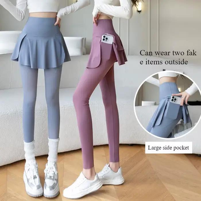 Dvojdielne faux legíny pre ženy