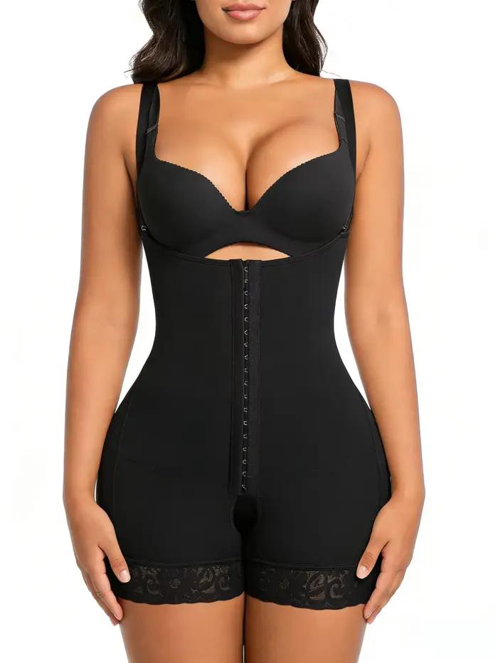 Gaine sculptante pour femme avec contrôle du ventre, compression et entrejambe ouvert pour une silhouette lisse et un confort optimal