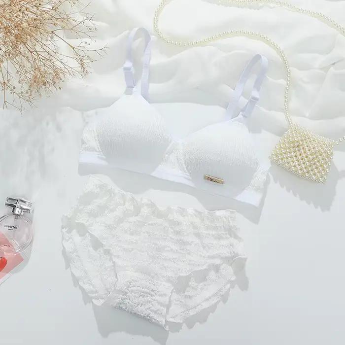Femmes ensemble de soutien-gorge Sport Lingerie sans fil Bralette haut Sexy taille basse culotte femme sans couture ensemble de sous-vêtements sommeil intimes