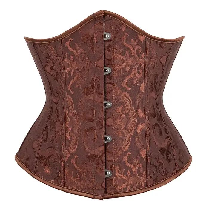 Vintage podprsienkový korzet pre ženy gotický žakárový plastový kostice basque telo tvarovač formovač pásu bustier