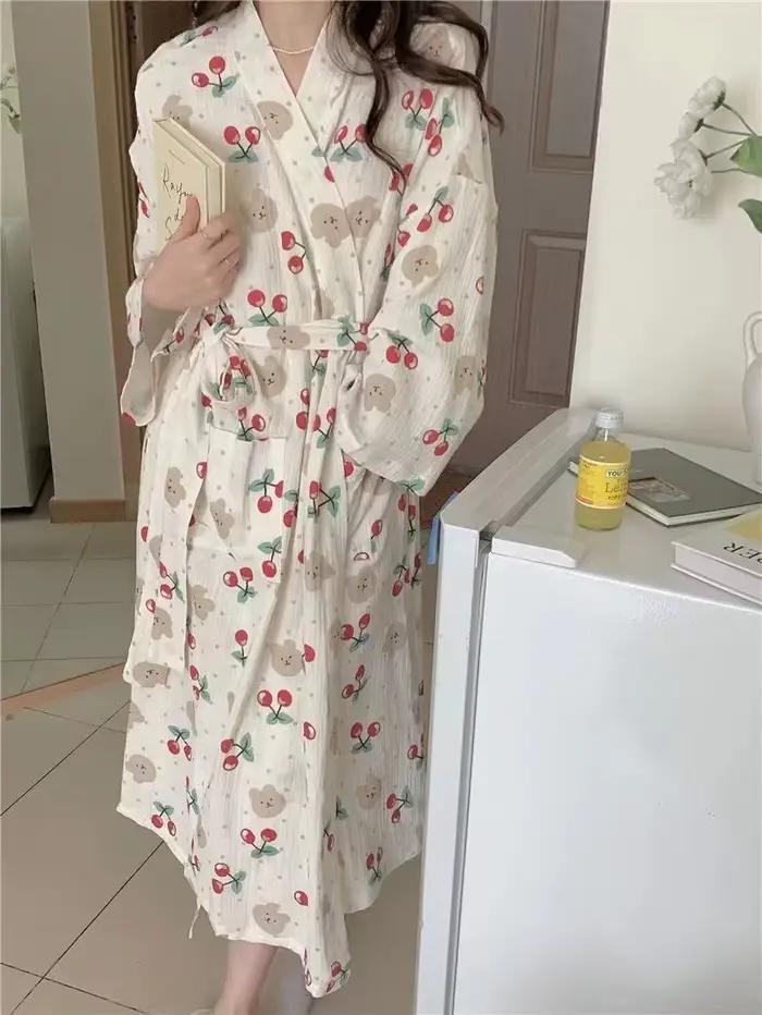 Nová dámska kimono róba s dlhým rukávom