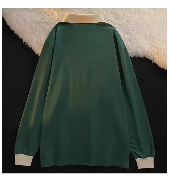 Vintage Polokošeľa s Potlačou Písmen pre Ženy