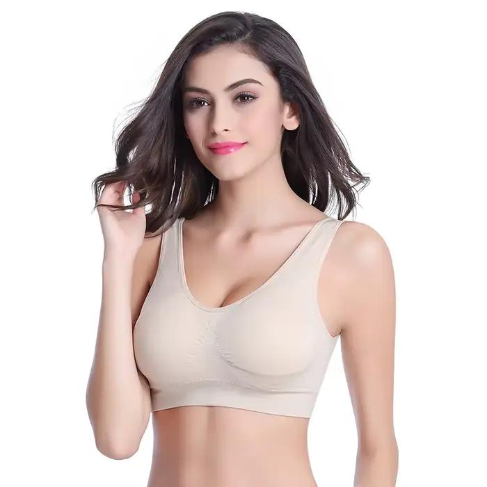 Soutien-gorge grande taille pour femmes, sans couture, avec coussinets jusqu'à 4XL 5XL, Bralette Push Up, gilet, sous-vêtements actifs sans fil, à la mode