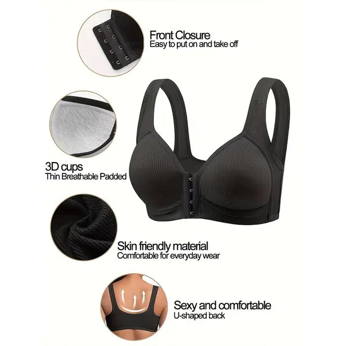 Soutien-gorge push-up de style européen et américain, sans armatures en acier, avec soutien-gorge à fermoir avant réglable