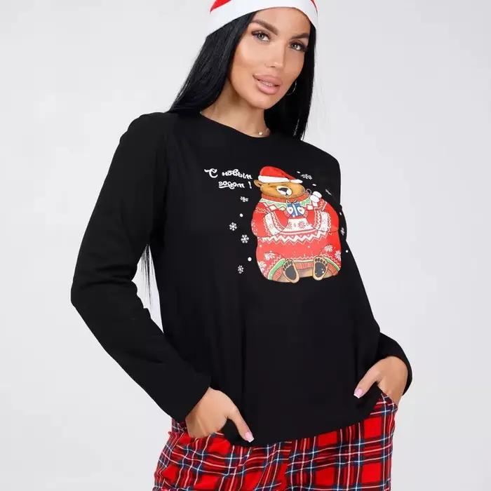 Ensemble pyjama pour femmes, imprimé écossais, manches longues, pantalon Long, vêtements de maison, nouvelle collection 2025