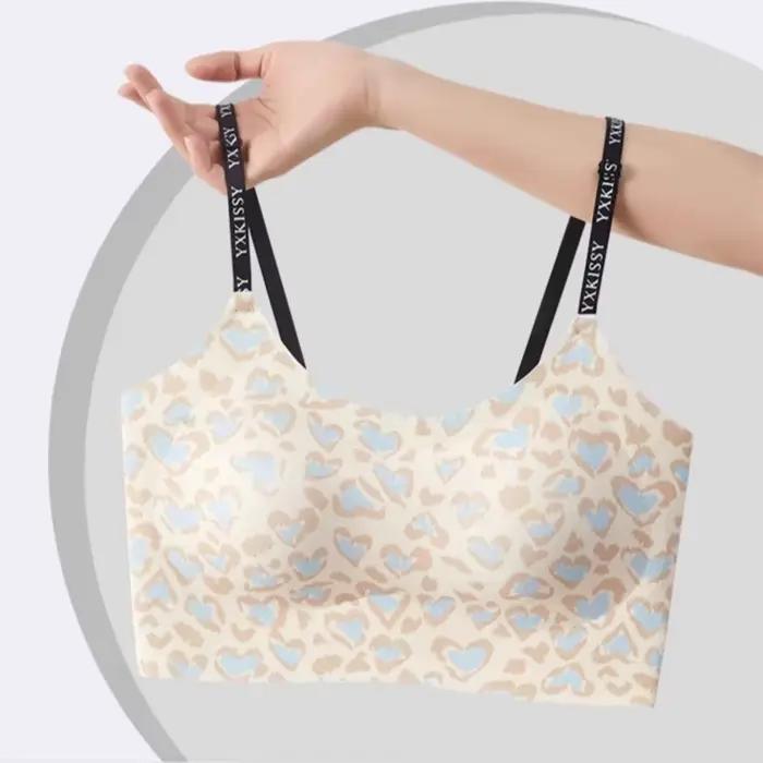 Soutien-gorge dos nu sans couture pour femme, belle section mince sans fil, porte-jarretelles sexy, soutien-gorge sport, nouveau, été, 2024