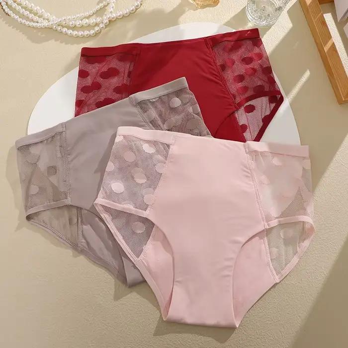 FINETOO culotte menstruelle femme pantalon physiologique anti-fuite sous-vêtements dames période culotte taille haute dentelle slips Lingerie