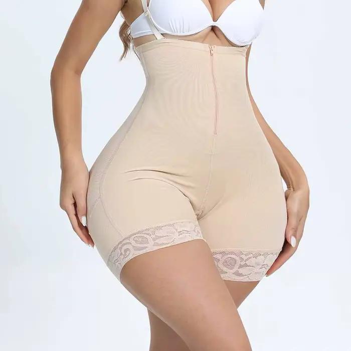 Femmes colombiennes ceintures shapers xxxxxxxl femme corps shaper culotte avec fermeture éclair taille haute shapewear culotte
