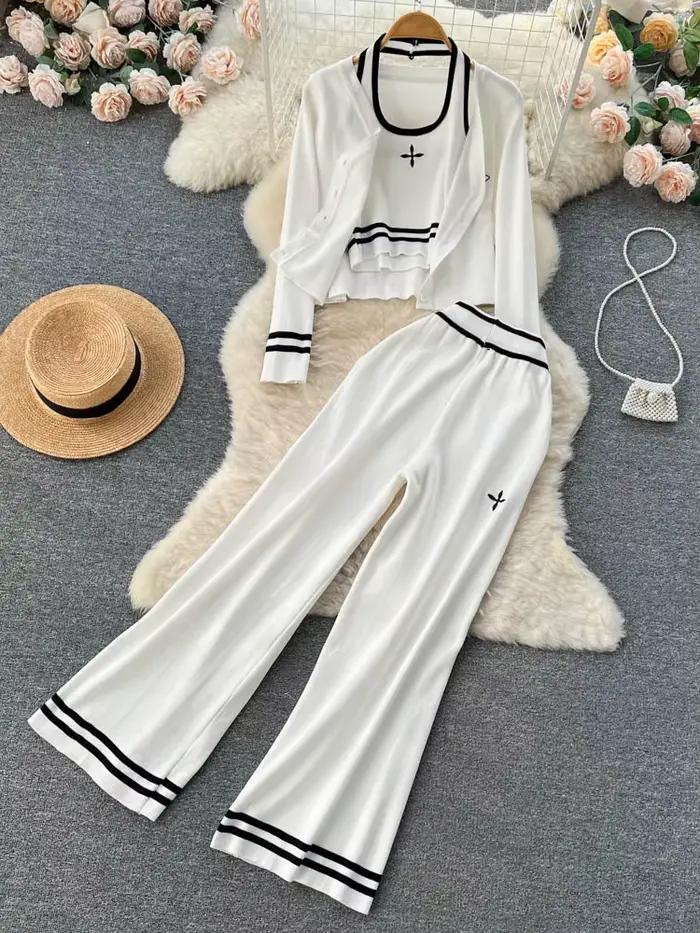 Dámsky pletený streetwear set 3 kusy