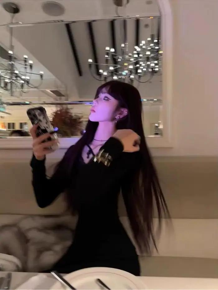 Seeslim čierne Sexy odhalený chrbát dámske tričko Goth s dlhými rukávmi štíhle 2000s oblečenie Y2k tričká pre ženy