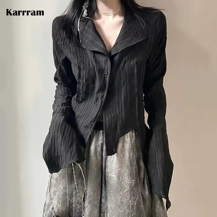 Karrram – čierna gotická košeľa