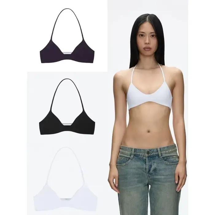 Soutien-gorge à col halter pour femme, soutien-gorge de sport sexy à décolleté plongeant, haut de yoga extensible et moulant