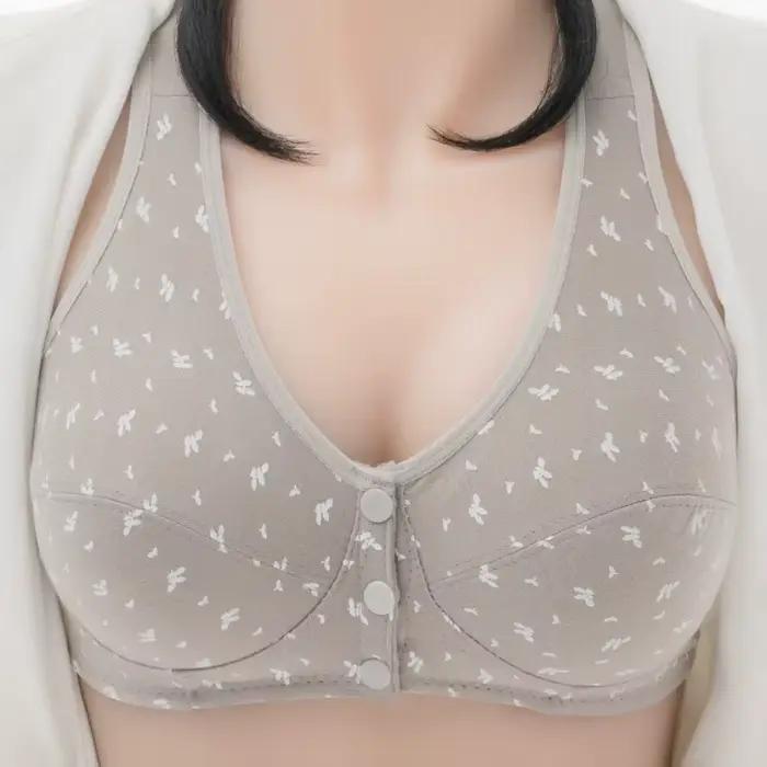 Soutien-gorge pour femmes d'âge mûr et âgées, fin, confortable, respirant, type débardeur à ouverture frontale, grande taille, sans armatures, sans rembourrage