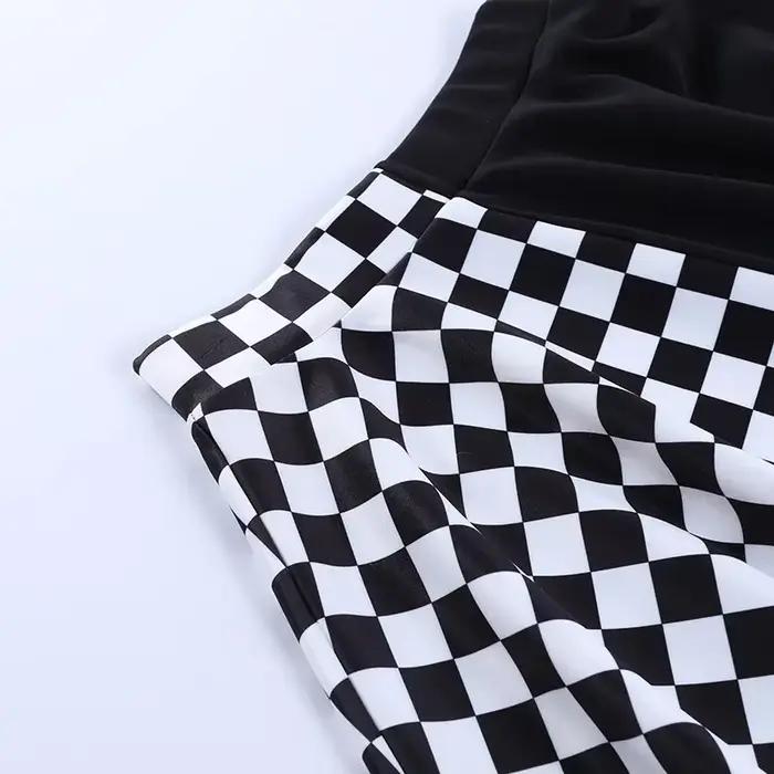 Gotická sexy sukňa s vysokým pásom pre dievčatá v čiernej farbe