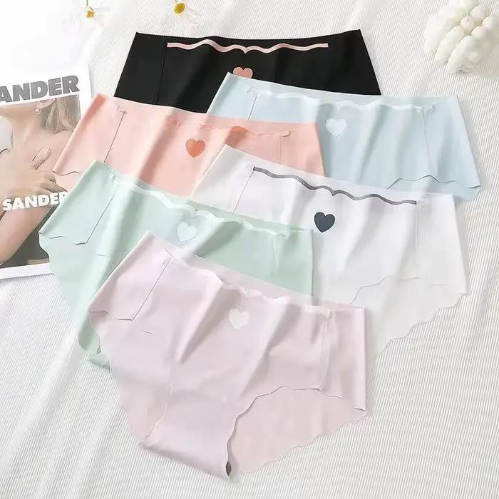 Culottes en soie glacée pour adolescentes, style japonais, avec entrejambe en coton, sans couture, taille mi-haute, respirantes et à séchage rapide, pour le printemps