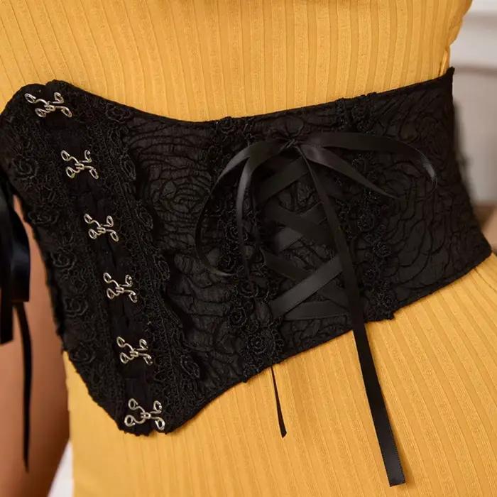 Corset en dentelle pour femmes, Texture, robe soirée mariage, ceinture façonnant le corps, N58F