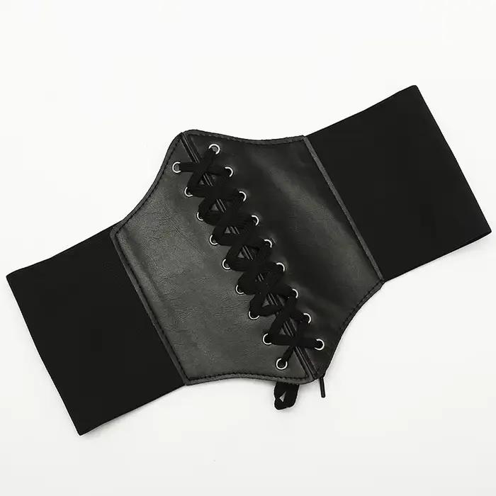 Corset gothique Sexy sous le buste pour femmes, haut façonnant la courbe, sangle de modelage, ceinture de taille amincissante, chaîne en dentelle, Bustiers