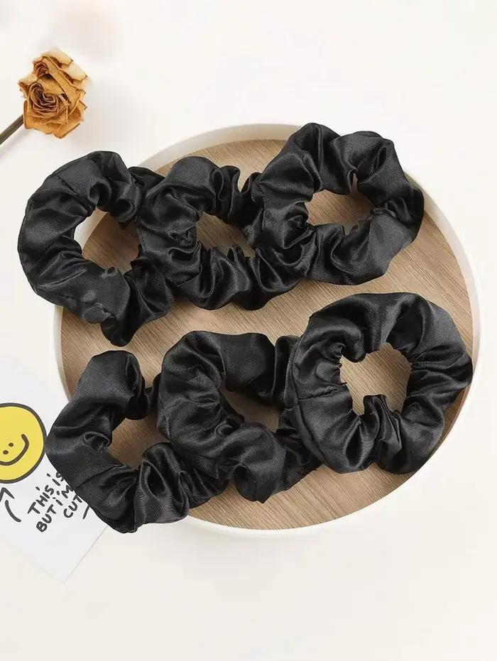 6 kusov saténových gumičiek do vlasov elastické sponky do