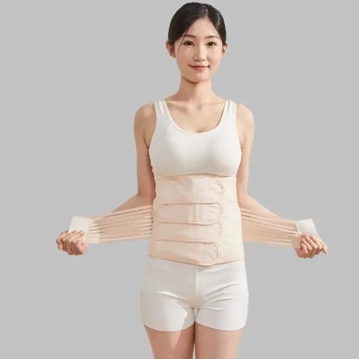 Sans couture post-partum corps Shaper ventre contractant ventre contrôle femmes ceinture élastique couleur unie minceur Shapewear dame