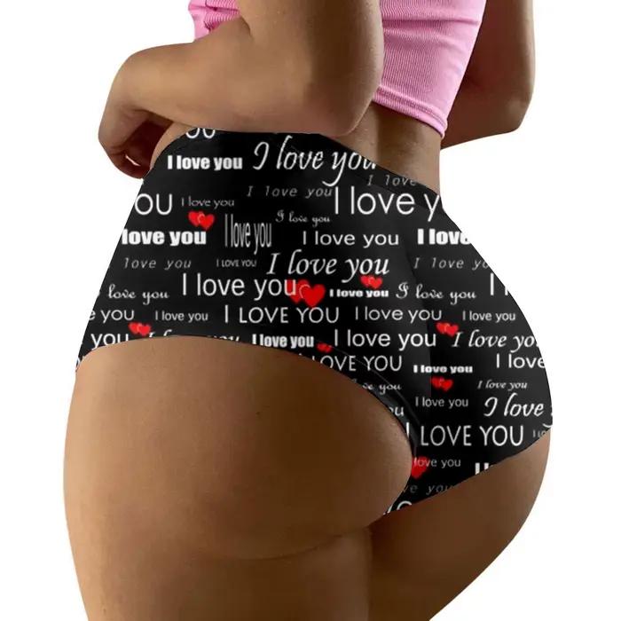 Valentínske tlačené nohavičky pre ženy
