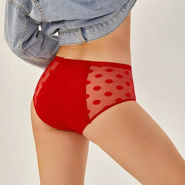 FINETOO culotte menstruelle femme pantalon physiologique anti-fuite sous-vêtements dames période culotte taille haute dentelle slips Lingerie
