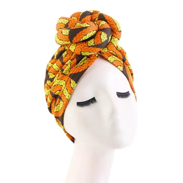 Roztiahnuteľný turbanový klobúk s veľkým kvetom pre ženy