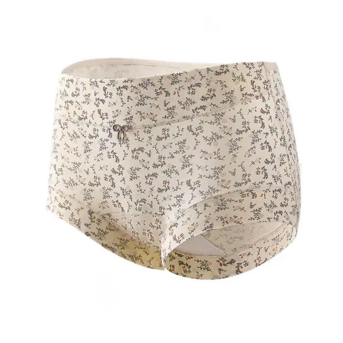 Pohodlné ženské nohavičky Sexy stredný pás Boxer slipy mäkké priedušné čisté bavlnené spodné prádlo s vysokou elasticitou