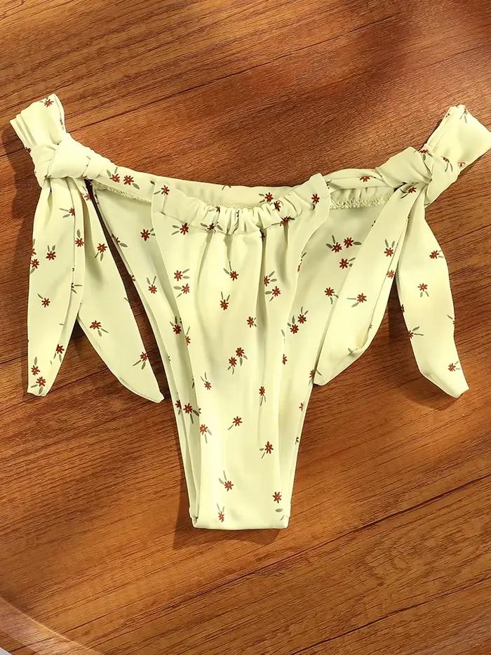 Bandeau Bikini 2025 Triangle maillots de bain pour femmes pansement maillot de bain licou maillot de bain Sexy Biquini brésilien imprimé vêtements de plage