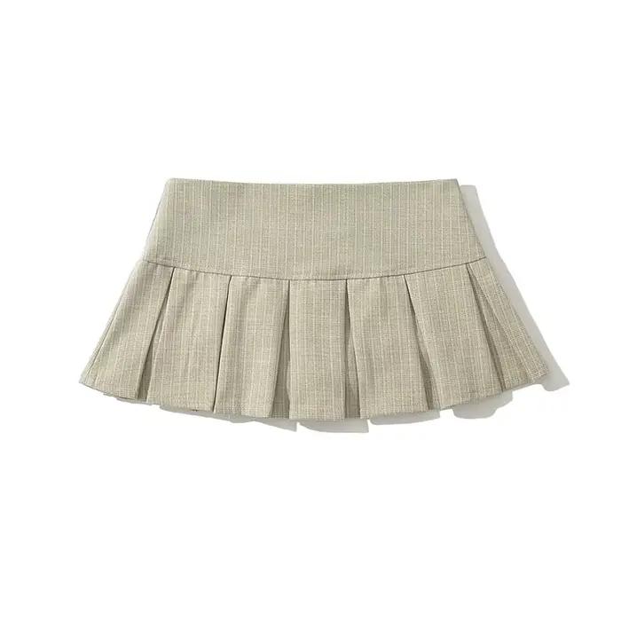 YENKYE – Retro americká mini plisovaná sukňa pre ženy