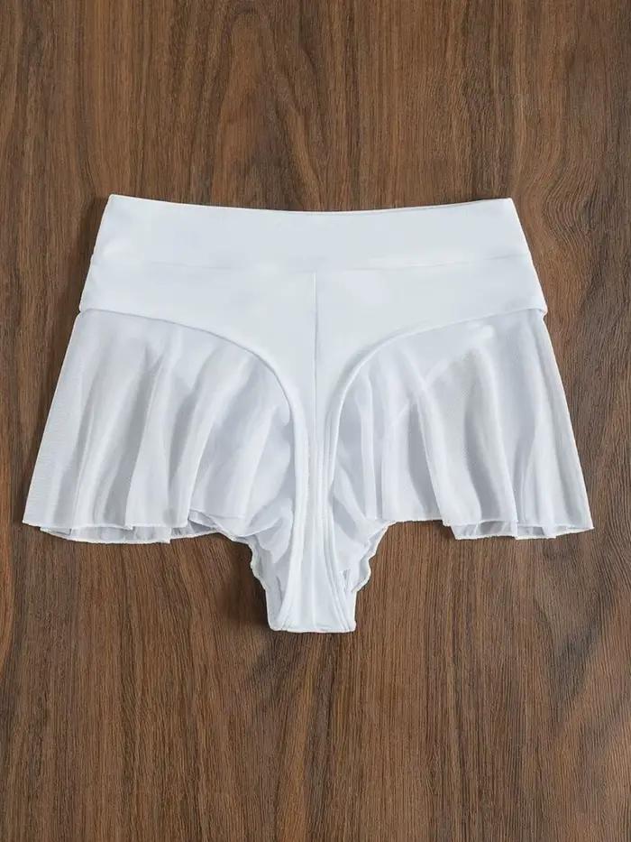 Mini culotte tanga brésilienne à volants pour femme, bikini string, culotte de bain astronomique, sous-vêtement sexy, baigneur féminin, nouveau, K4267