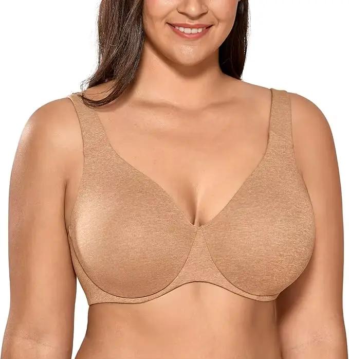 Soutien-gorge polyester minimiseur pour femmes sans couture grandes tailles quotidiennes élégants confortables