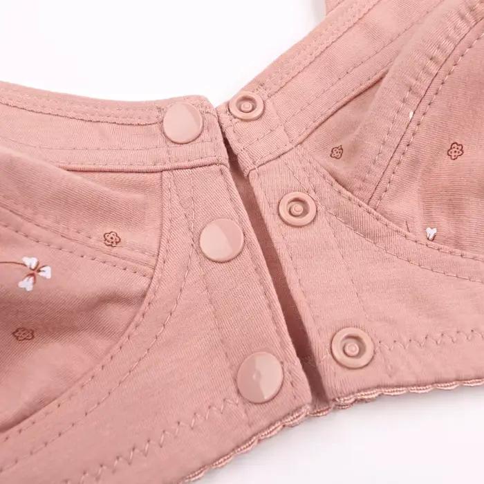 Soutien-gorge en coton pour femmes, sans fil, fermeture frontale, sous-vêtements confortables, pour tous les jours, grand buste, bonnet 52BC 50BC